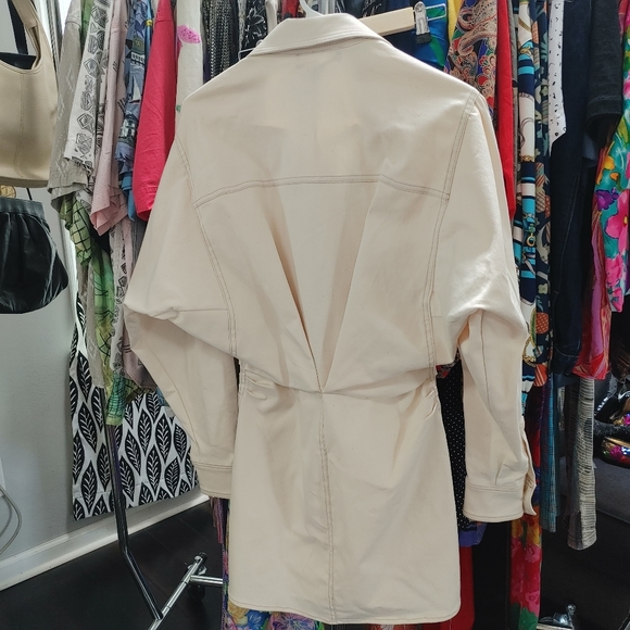 Zara batwing dolman sleeve button up dress - Picture 7 of 10